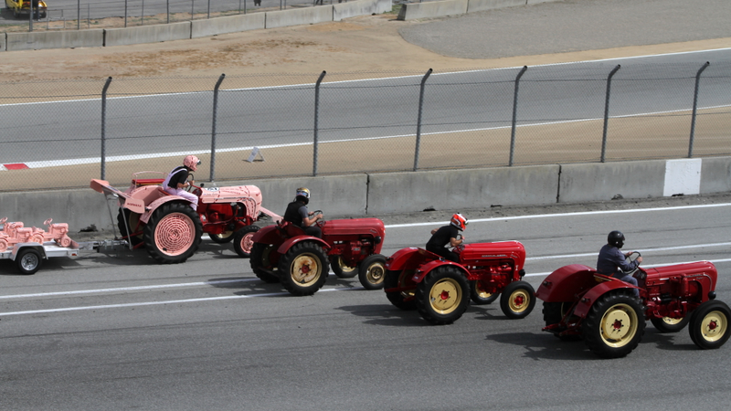 We saw tractors four-wide heading into the hairpin during the second race!